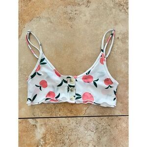 KAOHS Swim White & Peaches Bikini Top S/XS $98